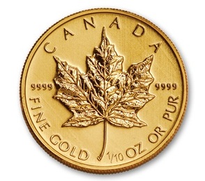 0.1安士加拿大楓葉金幣
