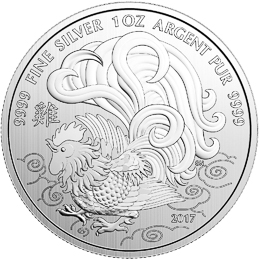 2017 1安士加拿大雞年生肖銀幣