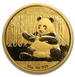 2017 中國熊貓15克金幣