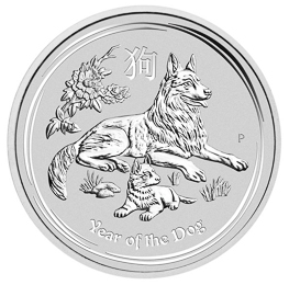2018 1安士澳洲狗年生肖銀幣