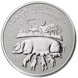 2019 1安士英國豬年生肖銀幣