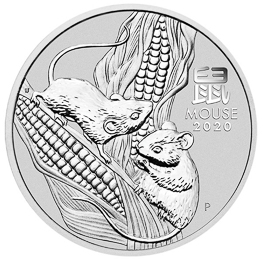 2020 1安士澳洲鼠年生肖銀幣